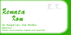 renata kom business card